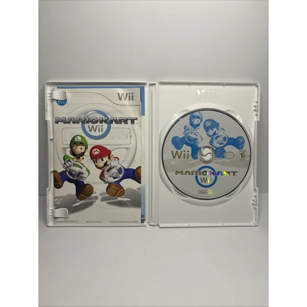 Nintendo Wii Mario Kart Game Racing 2008 Multiplayer Disc CIB W Manual